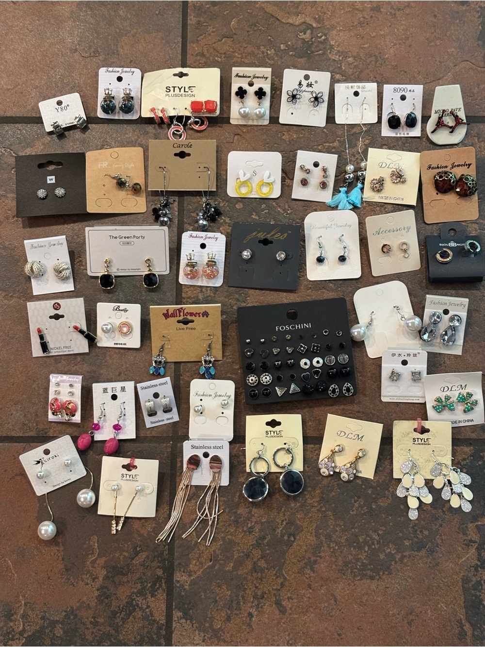 👑40 pair Assorted Women’s Earrings Set - Mixed Colors